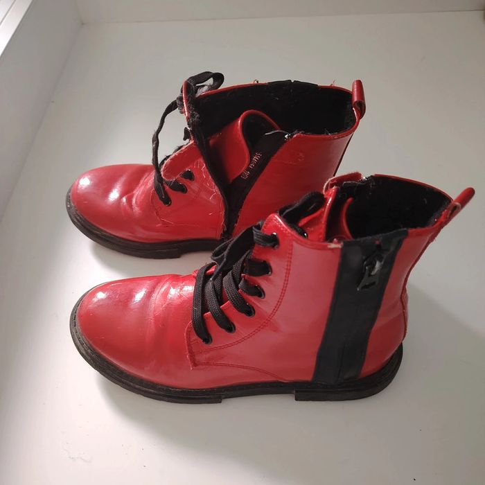Boots rouges lovely skull 34 - photo numéro 2