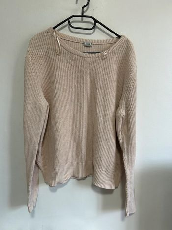 Mignon pull en mailles rose poudré • col rond • 100% coton • Pimkie • taille L