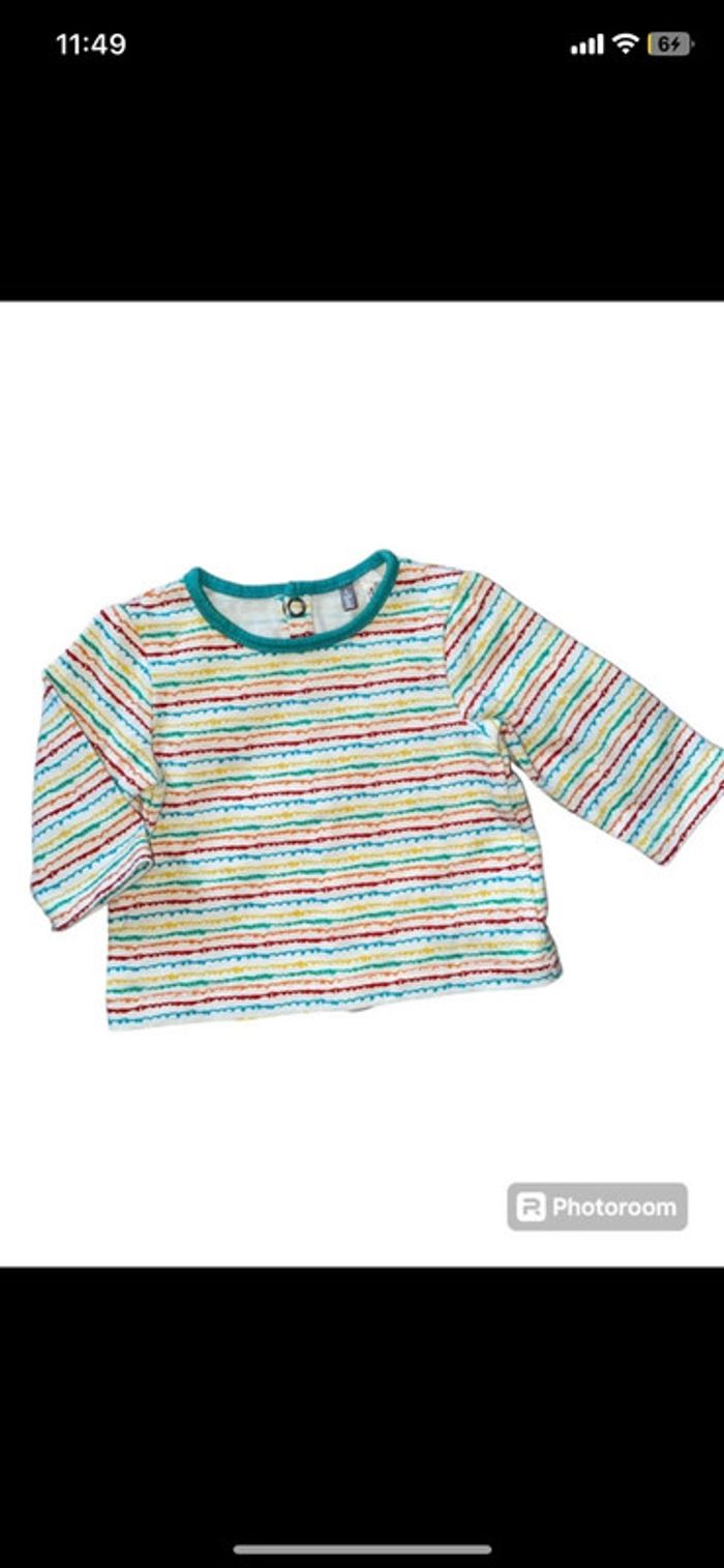 Lot 3 tee shirt longue manche 1 mois - photo numéro 4