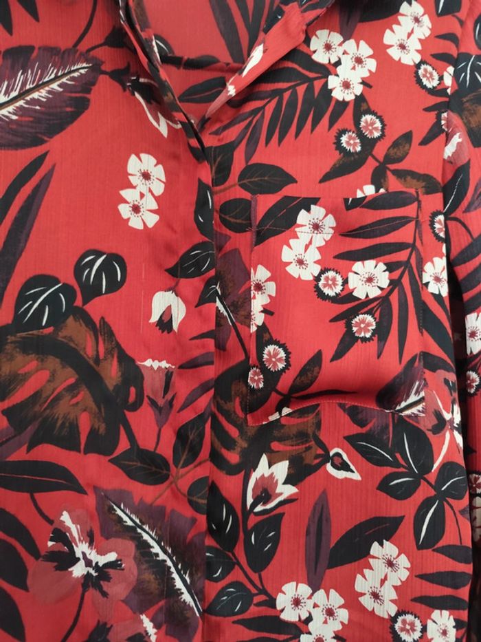 Chemise bordeau et noir taille S Zara - photo numéro 3