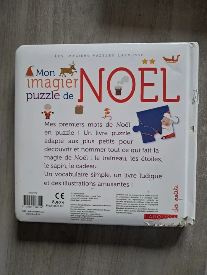 Livre mon imagier puzzle de Noël - photo numéro 2
