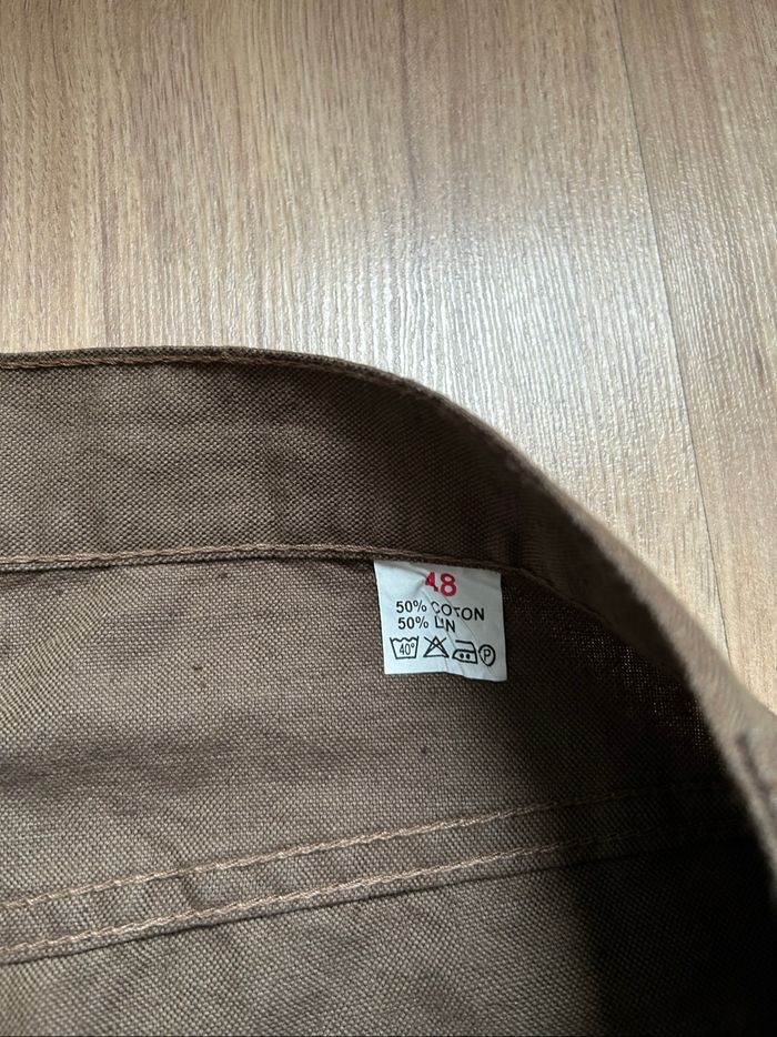 Pantalon marron uni en lin Homme H&Lewis Tailles 44-46 - photo numéro 7