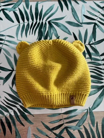 Bonnet bébé moutarde