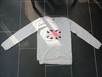Joli pull léger Union Jack fille 14 ans(164 cm)