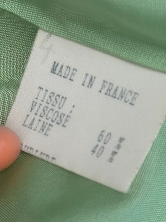 Blazer Curling – Taille 38 – Vert pomme avec épaulettes - photo numéro 6