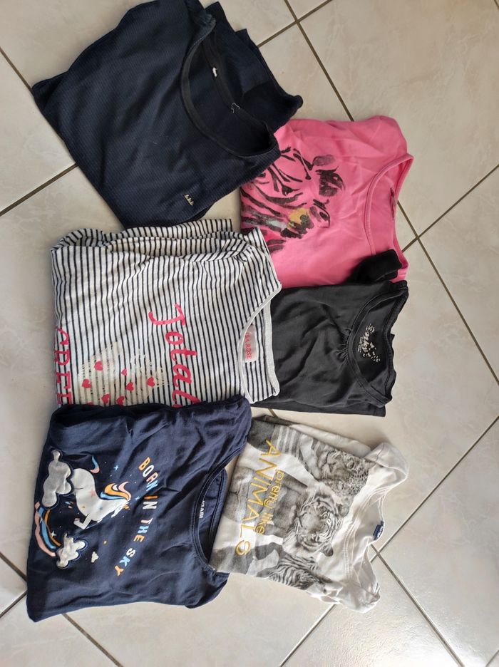 Lot 6 t-shirts a manches longues 10 ans