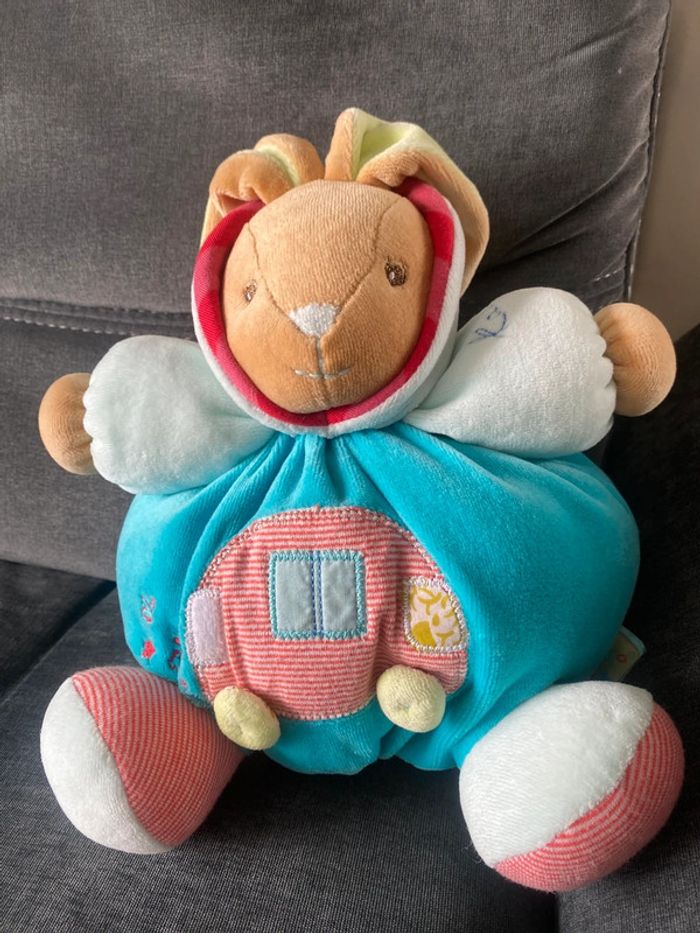 Peluche doudou lapin grelot Kaloo - photo numéro 2