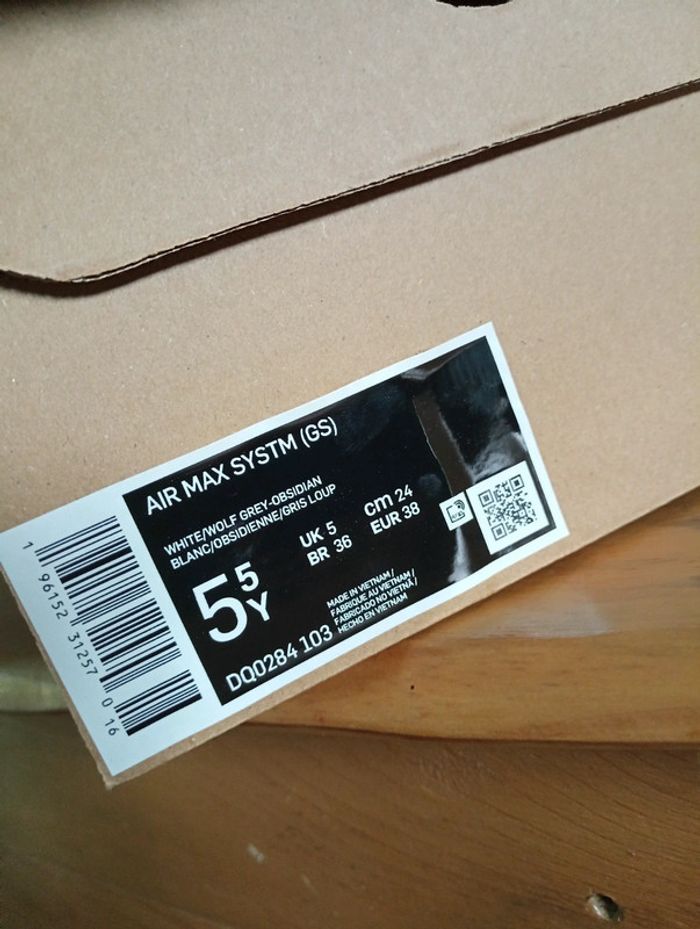 Baskets Nike Air max systm (GS) neuves 38 - photo numéro 5