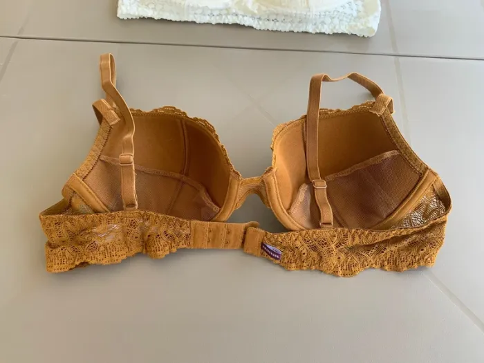 Soutien-gorge Princess TamTam marron/ocre taille 90B - photo numéro 2