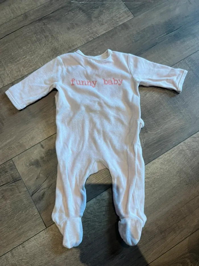 Pyjama rose pale 3 mois