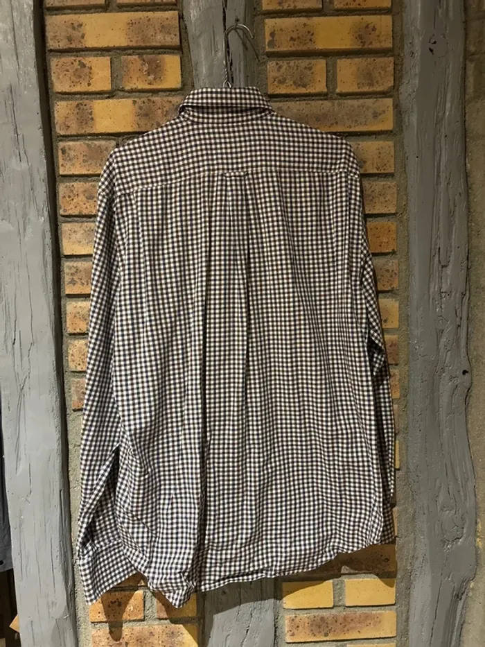 Chemise à carreaux homme, café coton taille L - photo numéro 3