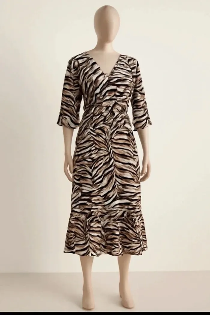 Robe longue à manches longues, rétro vintage, en excellent état. Taille L