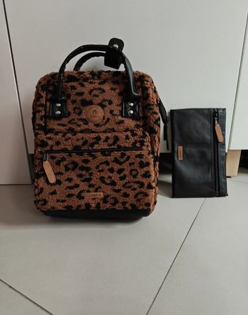 Sac a dos S Cabaïa marron noir léopard 