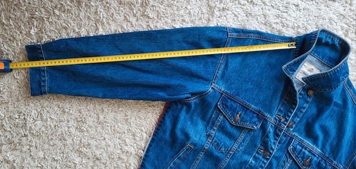 Veste en jean oversize motif drapeau américain au dos Pull&Bear Taille S ou 36 - photo numéro 16