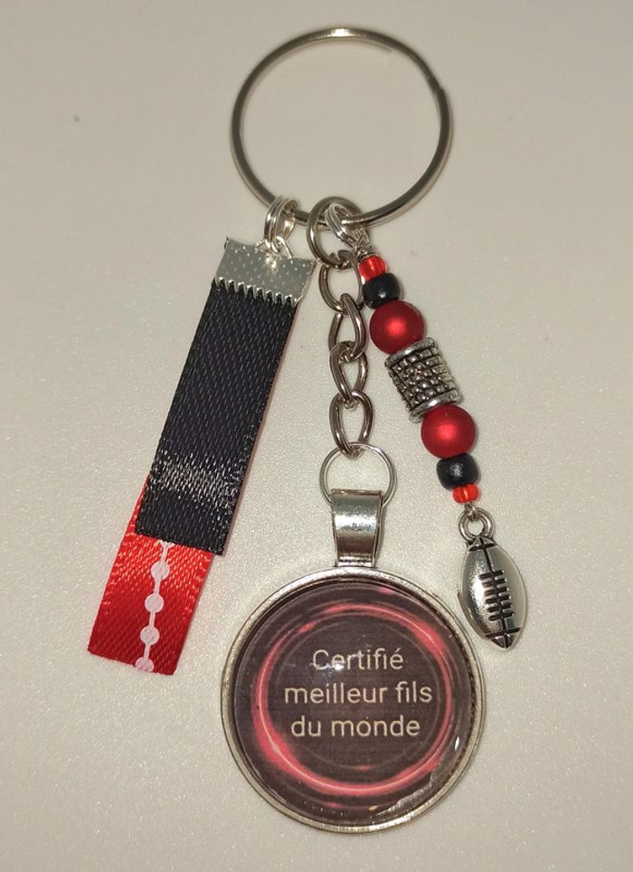 Cadeau mon fils, porte clé message " meilleur fils du monde "