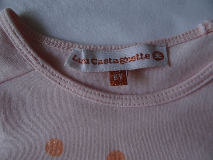 t-shirt rose 8 ans - photo numéro 5