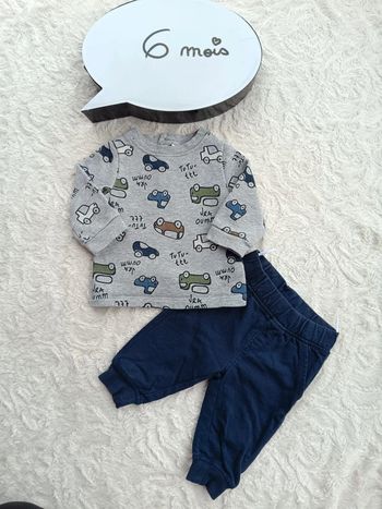 Ensemble (sweat+ pantalon confortable) Garçon 6 mois