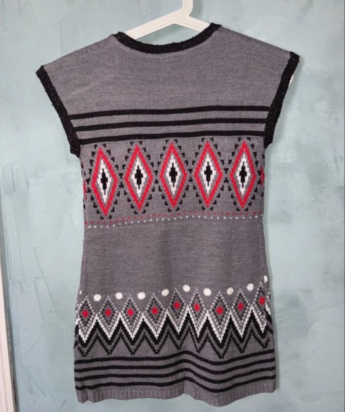 Robe grise hiver manches courtes fille taille 10ans