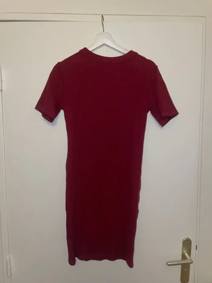 Robe bordeaux Zara L - photo numéro 3