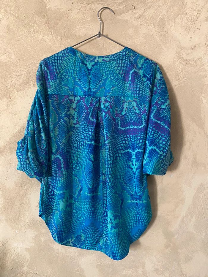 Blouse turquoise python Jennifer Lopez XS - photo numéro 6