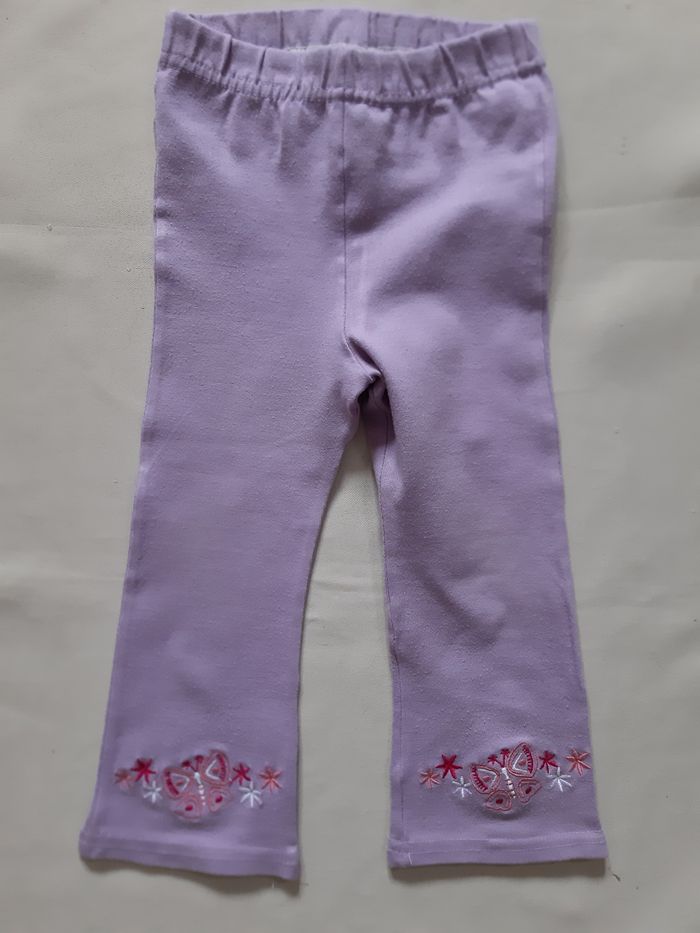legging mauve fille - papillons - 2 ans - photo numéro 2