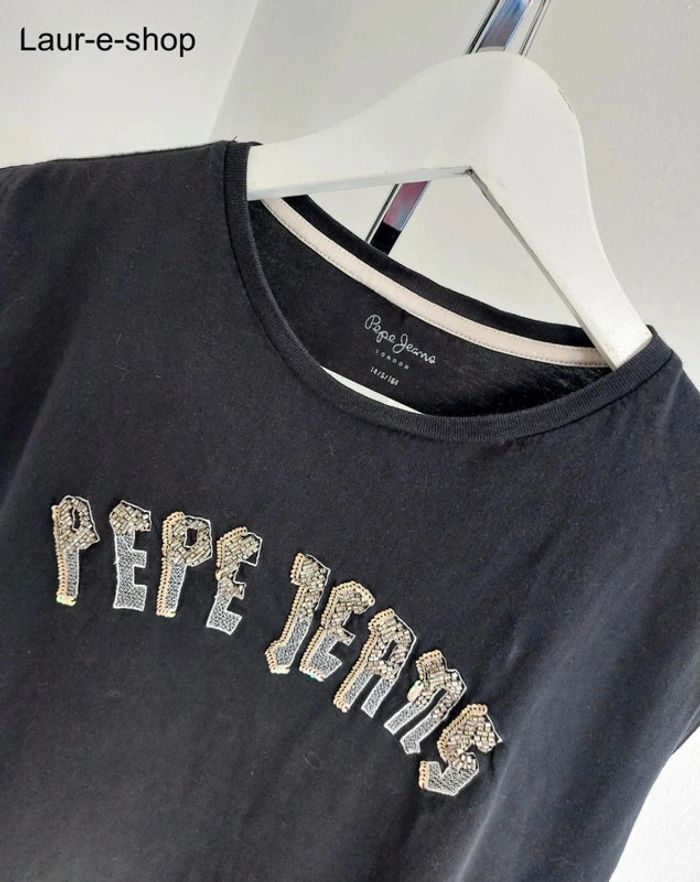 T-shirt noir sans manche Pepe Jeans 14 ans - photo numéro 2
