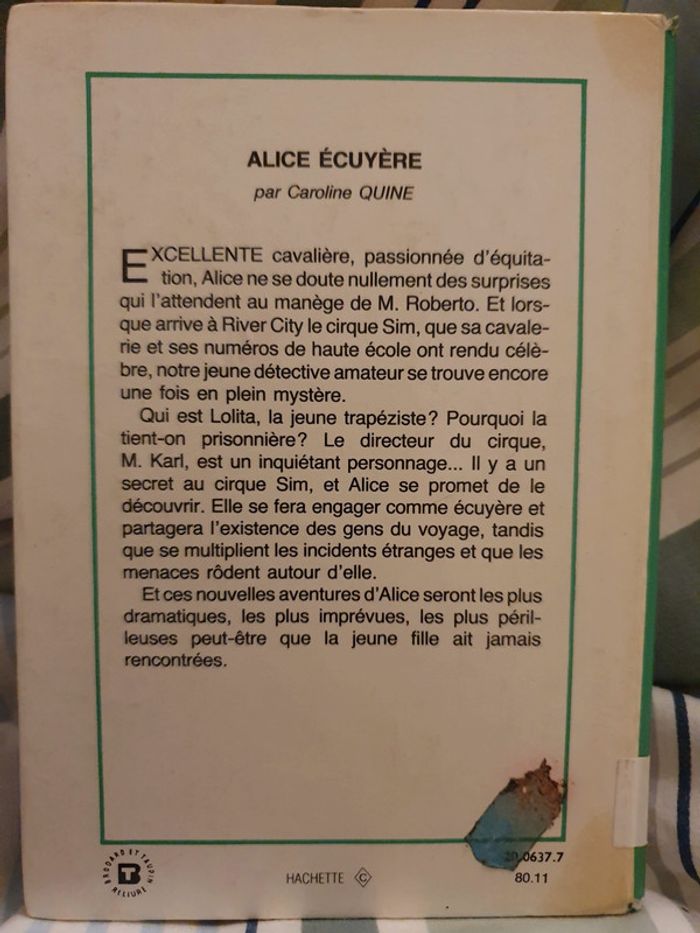 Alice Ecuyère Bibliothèque verte - photo numéro 2