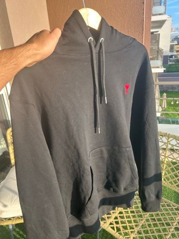 Sweat-shirt pull à capuche AMI Paris - Taille M - photo numéro 3