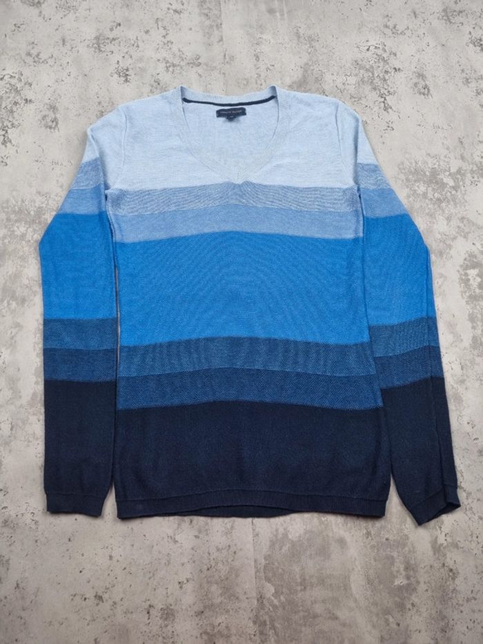Pull col V Tommy Hilfiger dégradé de bleu, XS Femmes - photo numéro 3