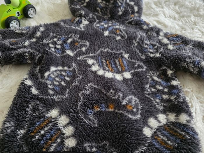 Gilet polaire gris dinosaure 18 mois DPAM - photo numéro 9