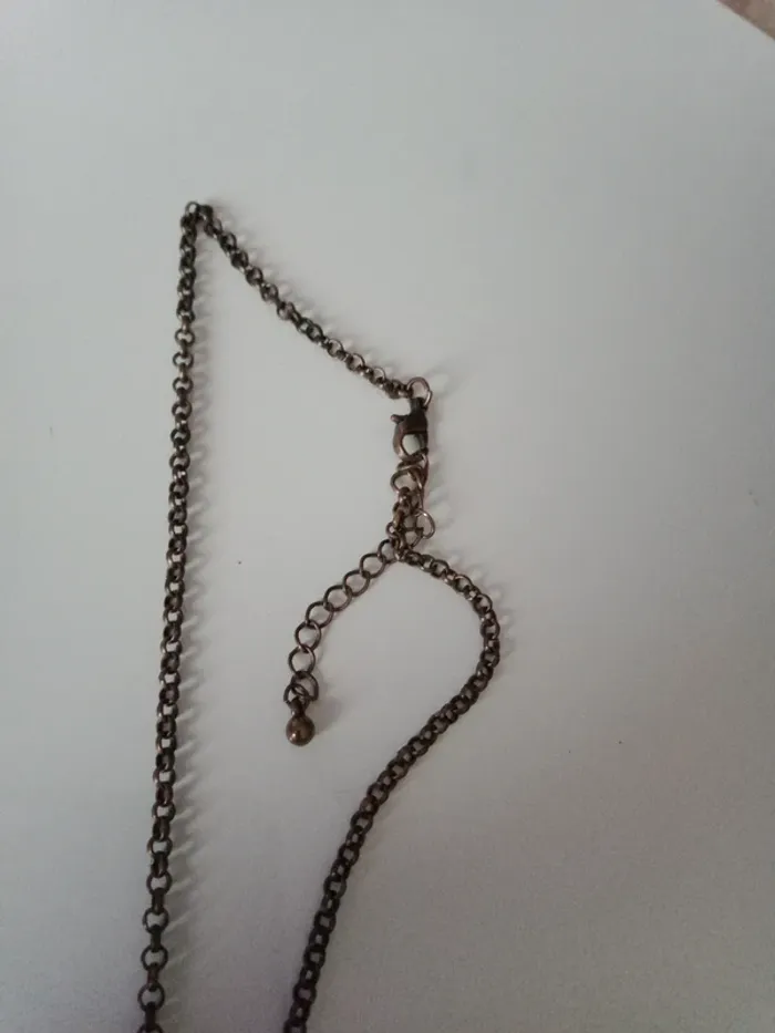 Collier pierres et pièces dollar et français vintage - photo numéro 5