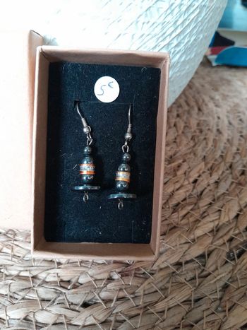 Boucle d'oreille hématite