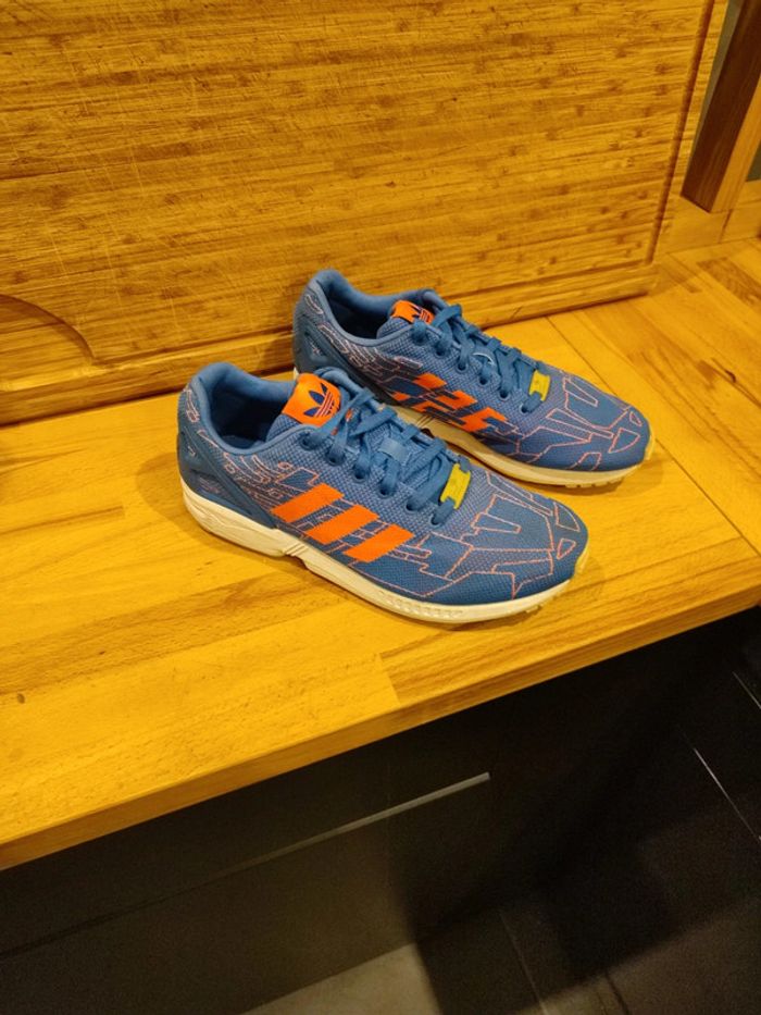 Adidas ZX Flux torsion bleu - photo numéro 3
