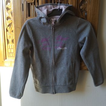 Veste sweat à capuche fille 8ans Domyos