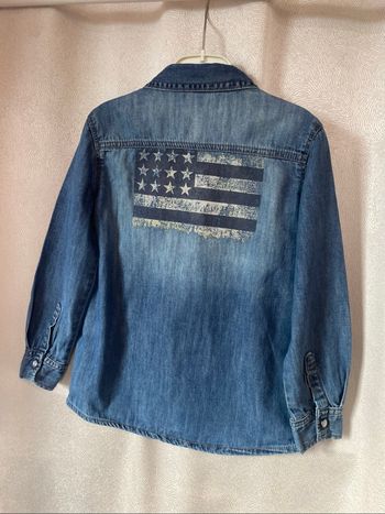 Chemise en jeans drapeau 5 ans tape à l'œil