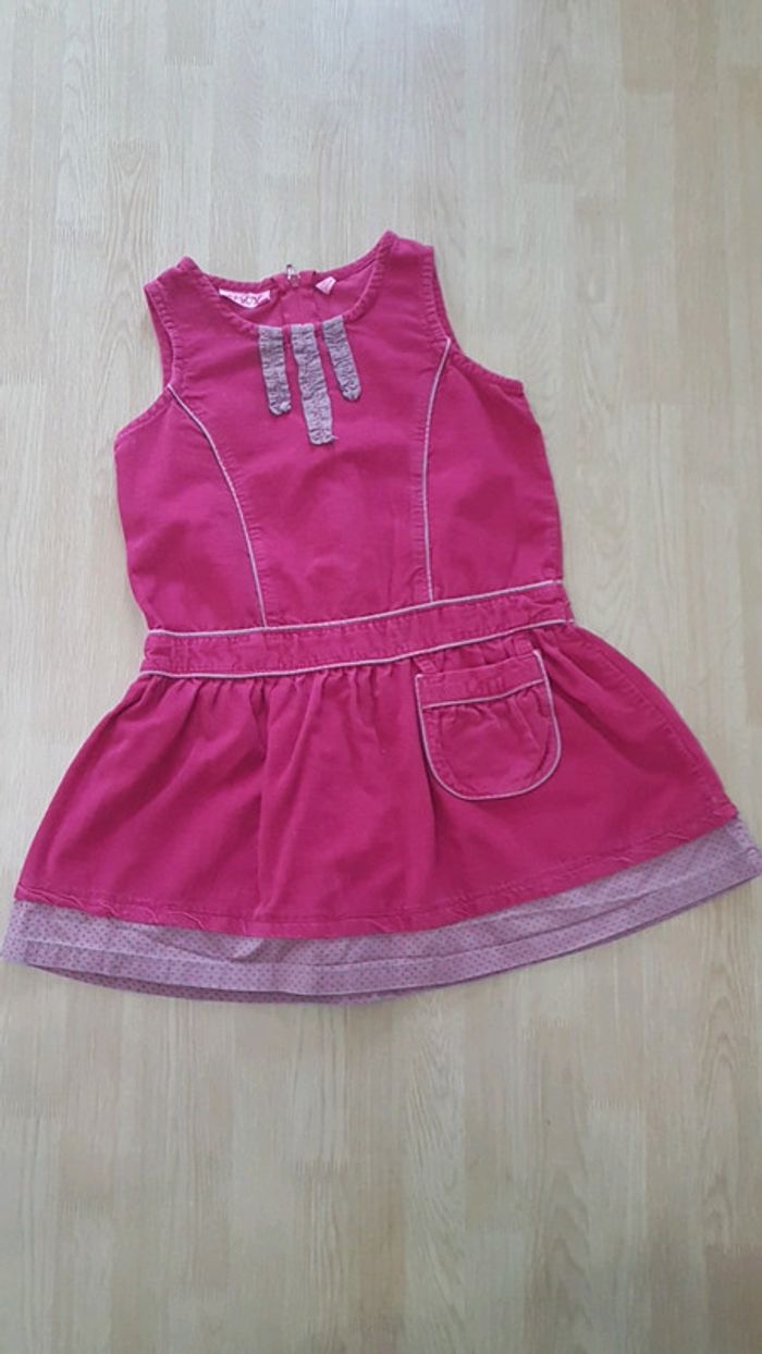 Robe velours côtelé 4 ans avec petit sac intégré