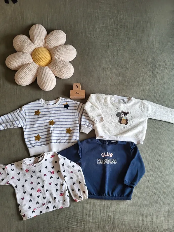 Joli lot de pulls fille rentrée scolaire automne hiver