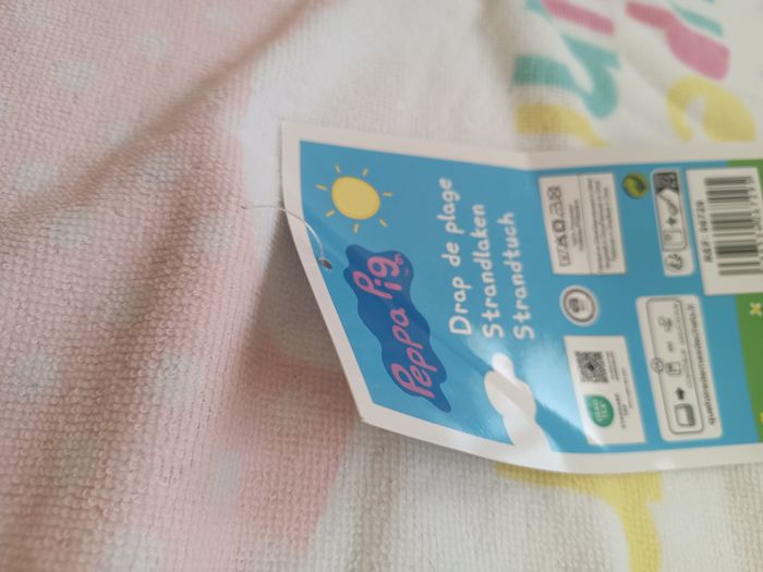 Drap de plage Peppa pig licorne - photo numéro 6