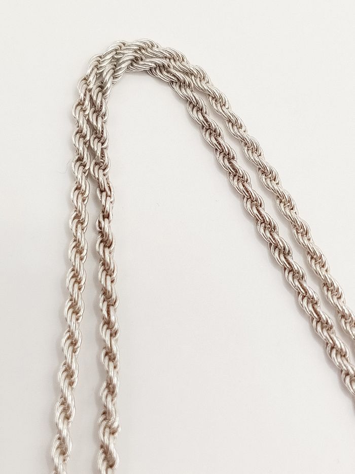 Collana vintage argento 925 ciondolo immagine religiosa madonna anni '70 argento 800 - photo numéro 5