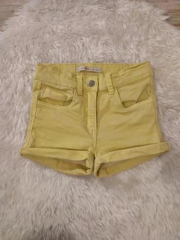 Short fille 5 ans jaune