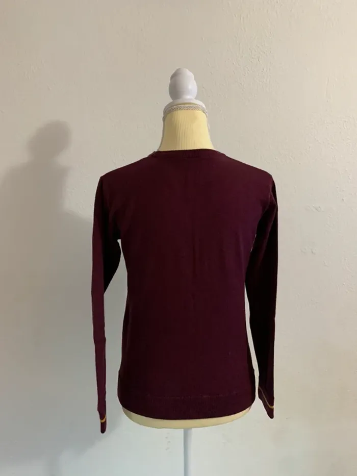 Pull bordeaux col rond garçon - Tape à l’œil– 12 ans - photo numéro 3