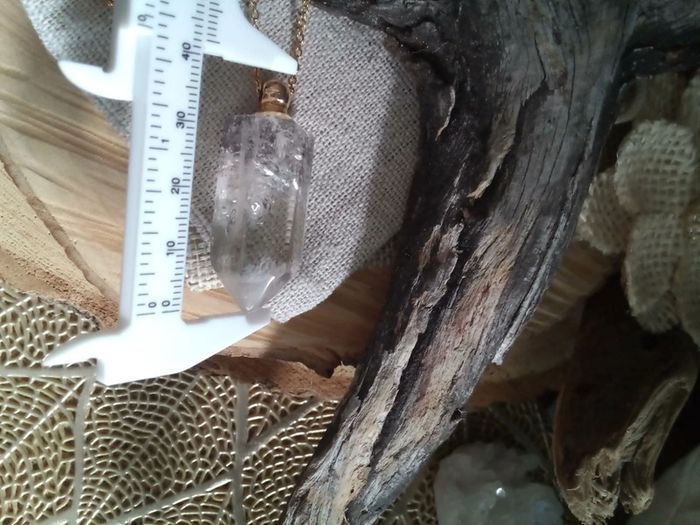 Collier pointe en pierre de cristal de quartz - photo numéro 2