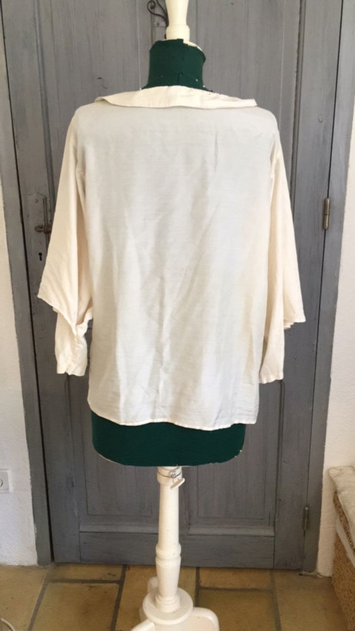 Blouse crème soie - photo numéro 4