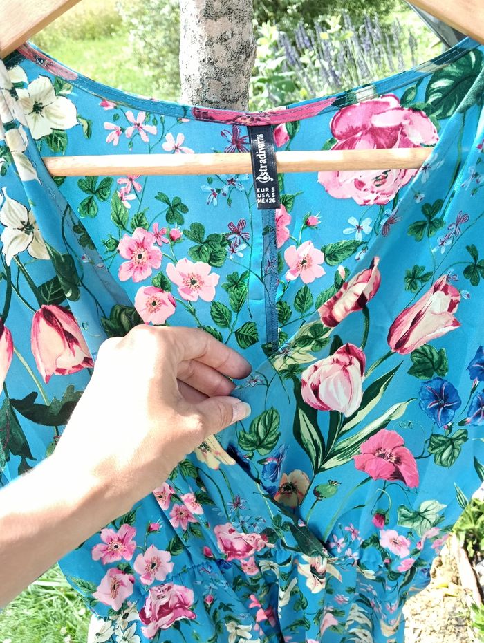 Combishort léger fleuri, Stradivarius, taille S. - photo numéro 2