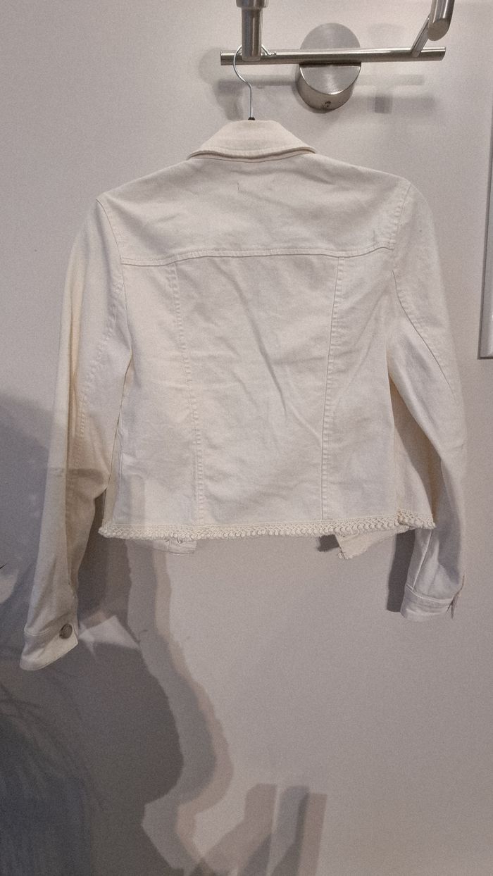 Veste en jean Cache-Cache crème taille XS - photo numéro 3
