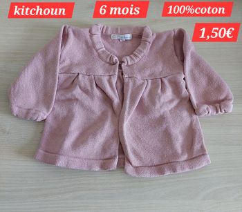 Gilet épais fille 6mois 