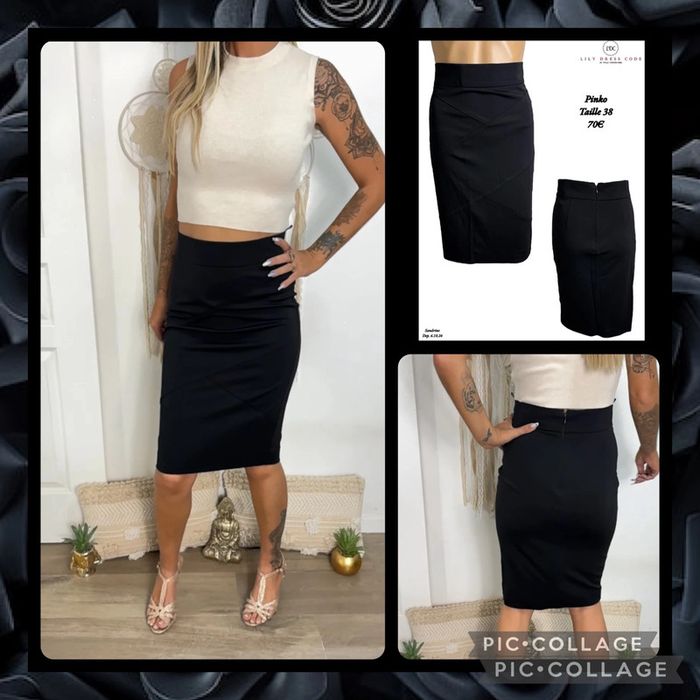 🖤 Jupe crayon Pinko – Chic & intemporelle SOLDÉ -20% (vidéo portée dispo ) 🖤