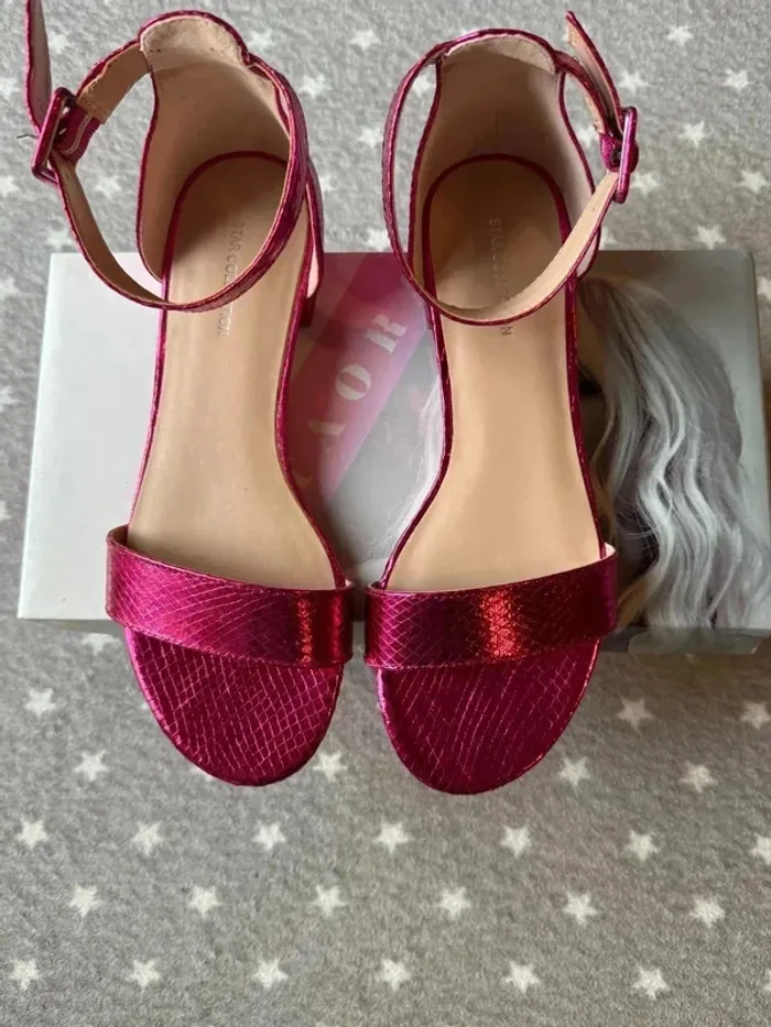 Sandales à talons Rita Ora x Star Collection – Rose Métallisé – Taille 39 - photo numéro 4