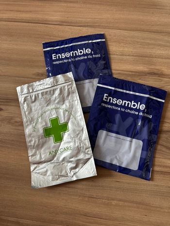 Lot de 3 pochettes pour garder le froid / Sac isotherme 
