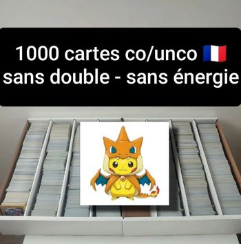 Pokémon lot 1000 cartes sans double sans énergie